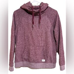 Garage Cozy Marled Knit Hoodie - Purple